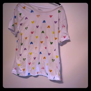 Xxl Mickey Mouse rainbow shirt